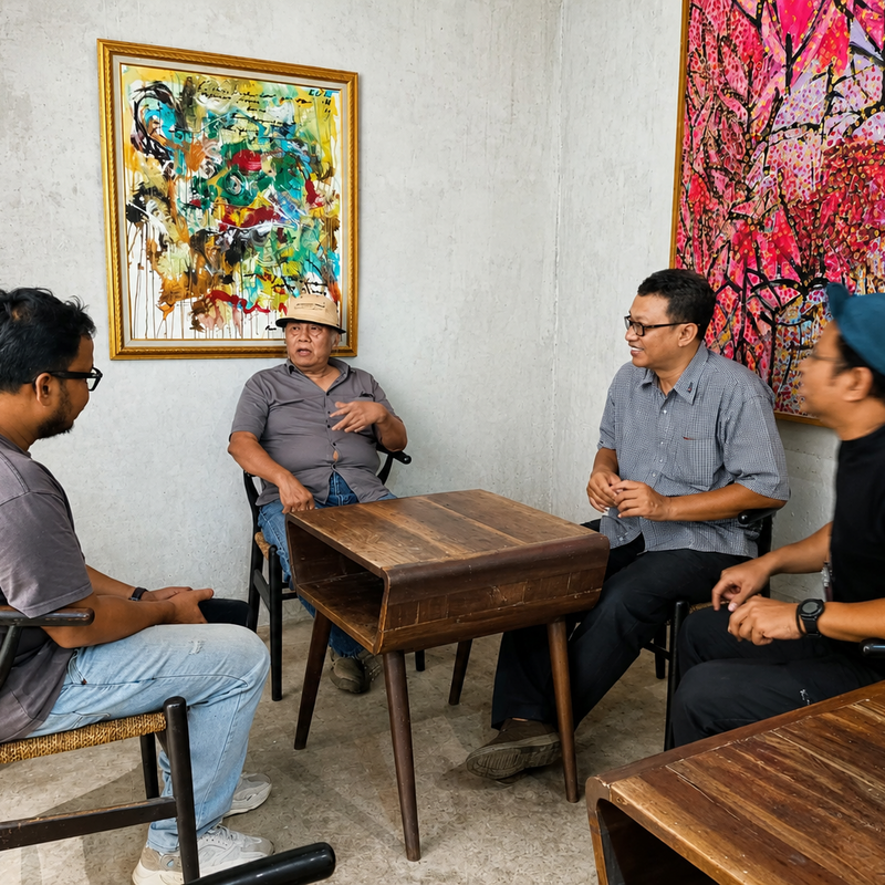 Diakusi ringan bersama Pimpinan balai budaja